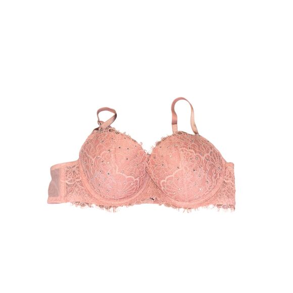 Victoria's Secret Other - Victoria's secret lace pink dream angels lined demi bra sz 34b romantic girly